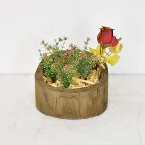 Blumenpflanzer, handgemachter, rustikaler hölzerner trockener Blumentopf, Innenblumentopf natürliches dekoratives Hauptblumenhaus, einzigartiges Geschenkdesign, einzigartig