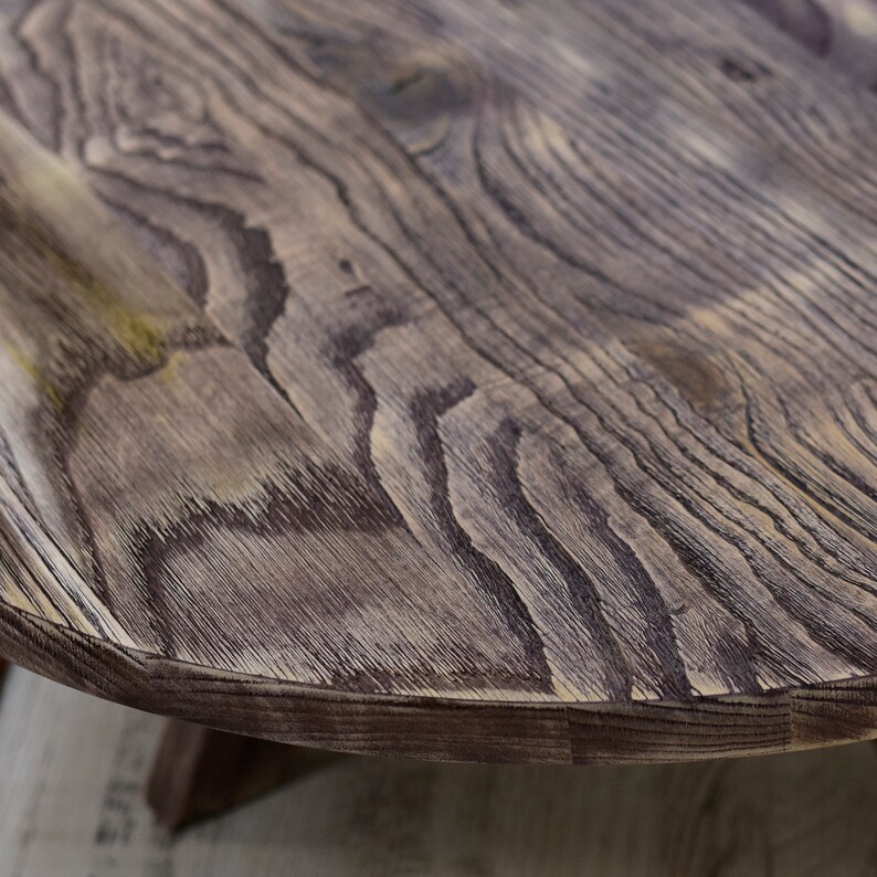 Rustic Round Coffee Table for Living Room Live Edge Side Table Etsy