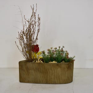 Blumentopf, Handgemachter, rustikaler hölzerner trockener Blumentopf, Innenblumentopf Natürliches dekoratives Hauptblumenhaus, einzigartiges Geschenkdesign, einzigartig