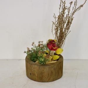 Blumenpflanzer, handgemachter, rustikaler hölzerner trockener Blumentopf, Innenblumentopf natürliches dekoratives Hauptblumenhaus, einzigartiges Geschenkdesign, einzigartig