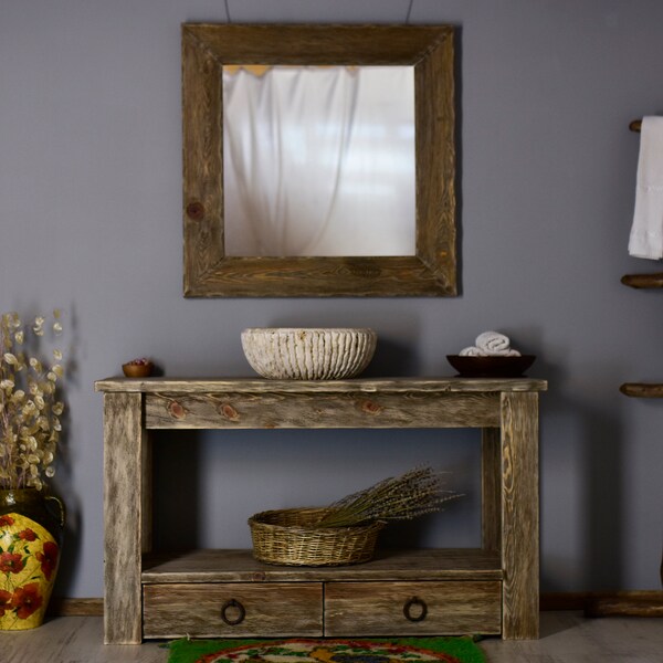 Floating Bathroom Vanity Rustic - Etsy