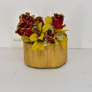 Blumen-Pflanzer, trockene natürliche persönliche handgemachte einzigartige, hölzerne Blume, Topf dekoratives Hauptentwurfs-Wintergarten-Blumentopf, Vase-Geschenk für sie