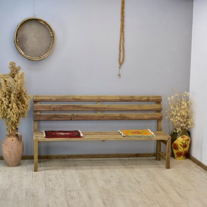 Wooden Bench for Home - Farmhouse Shoe Bench Reclaimed Wood Garden Bench Gift for Her