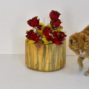 Blumen Blumentopf Trocken Natürlich Persönliche Handgemachte Einzigartige Holzblumentopf Dekoratives Hausdesign Wintergarten Blumenvase Geschenk für Sie