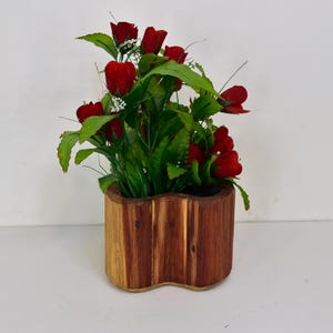 Übertopf Blume Holztrockenblumentopf Indoor Handgemachte Einzigartige Holzblume Natürliches Dekoratives Wohndesign Einzigartiges Geschenk Blumentopfvase für Sie
