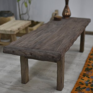 Handmade rustic live edge coffee table wood rustic mid century farmhouse furniture coffee table for living room coffee table