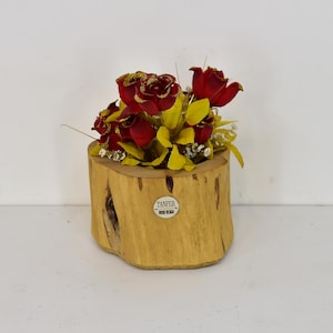 Blumentopf Holz trocken Blumentopf Handmade Einzigartige Blumentopf aus Holz natürliche dekorative Home Design einzigartiges Geschenk Blumentopf Vase für Sie