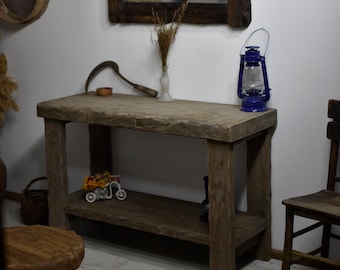 Rustic dresser table console table Hallway furniture entryway live edge entry table reclaimed wood handmade gift for women