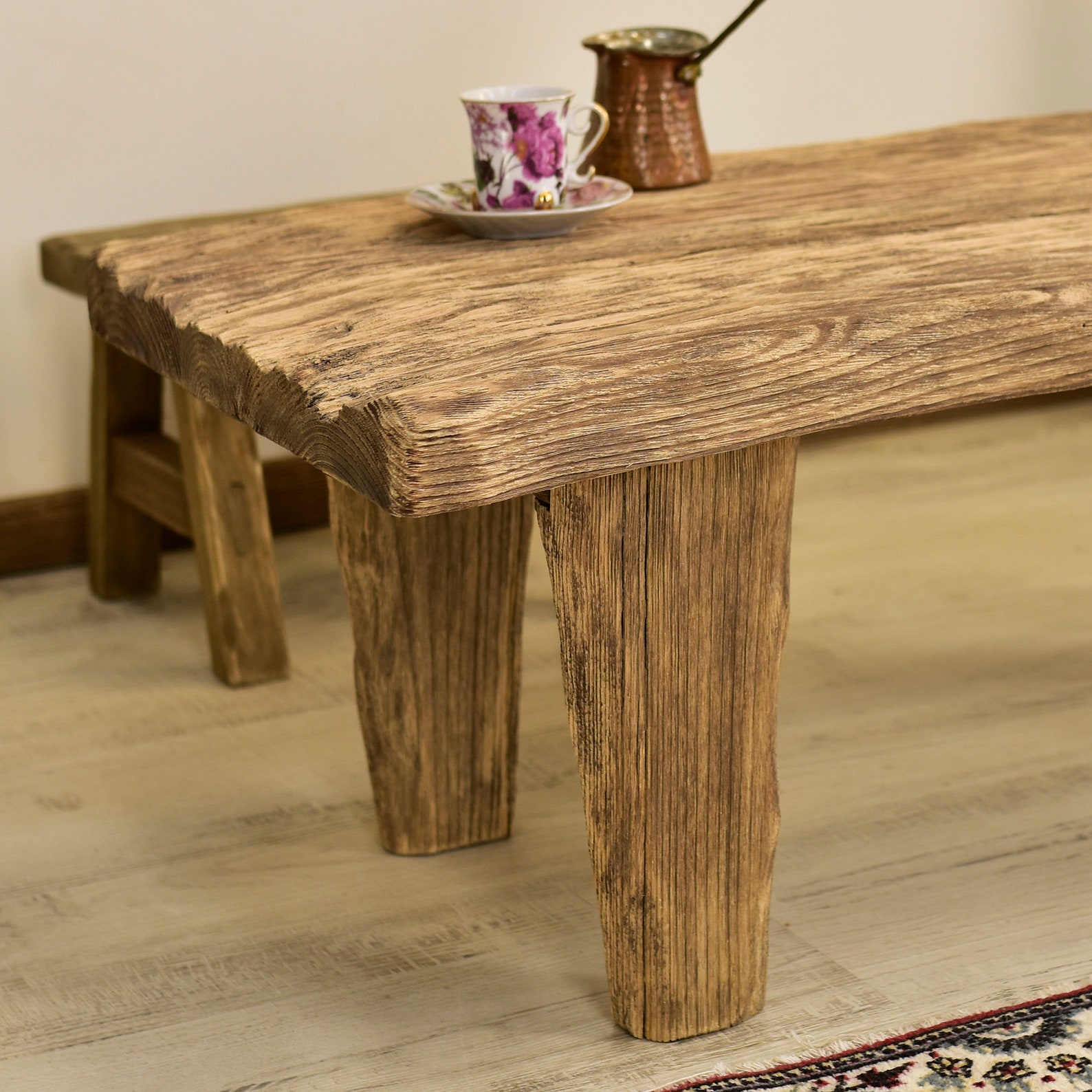 Rustic Coffee Table Handmade for Living Room Live Edge Side Table Wood ...