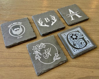 Personalized Slate Stone Coasters