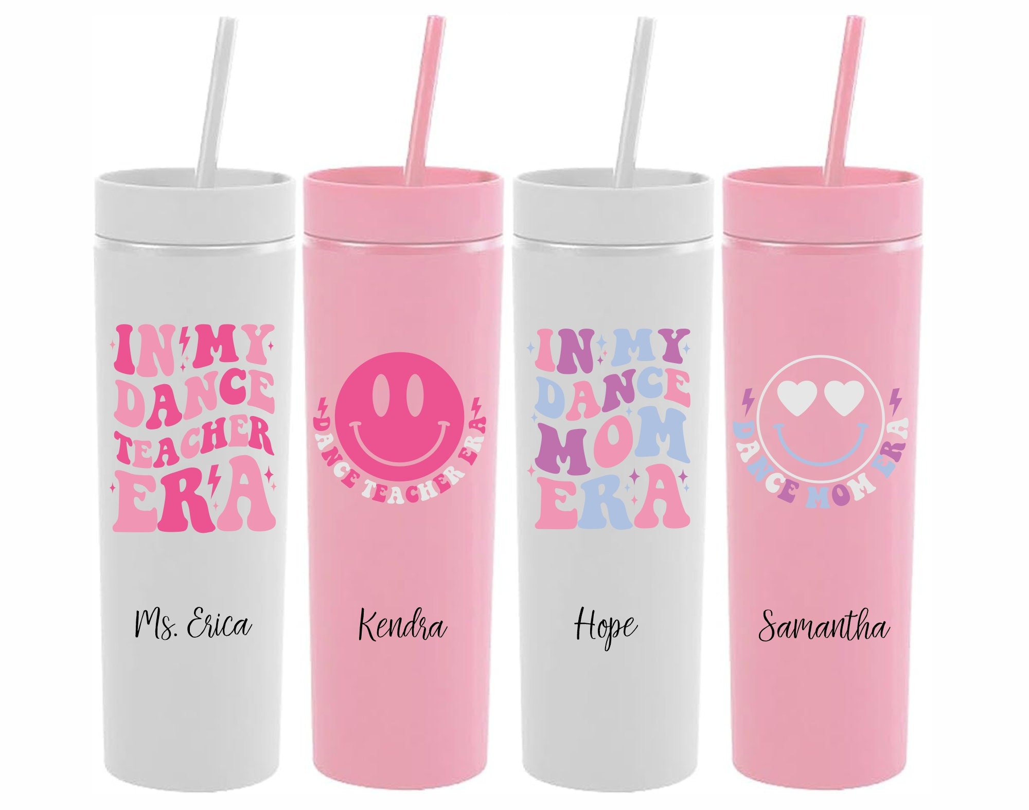 Personalized Tumbler for Girls and Women, Add Name and Symbols for Dance Teams, Birthday Parties, Sport Teams & More, 15oz from BluChi