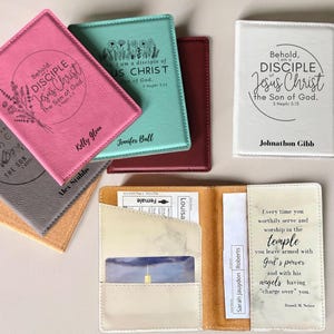 Personalized LDS Youth Theme Temple Recommend and Temple Ordinance Card Holder