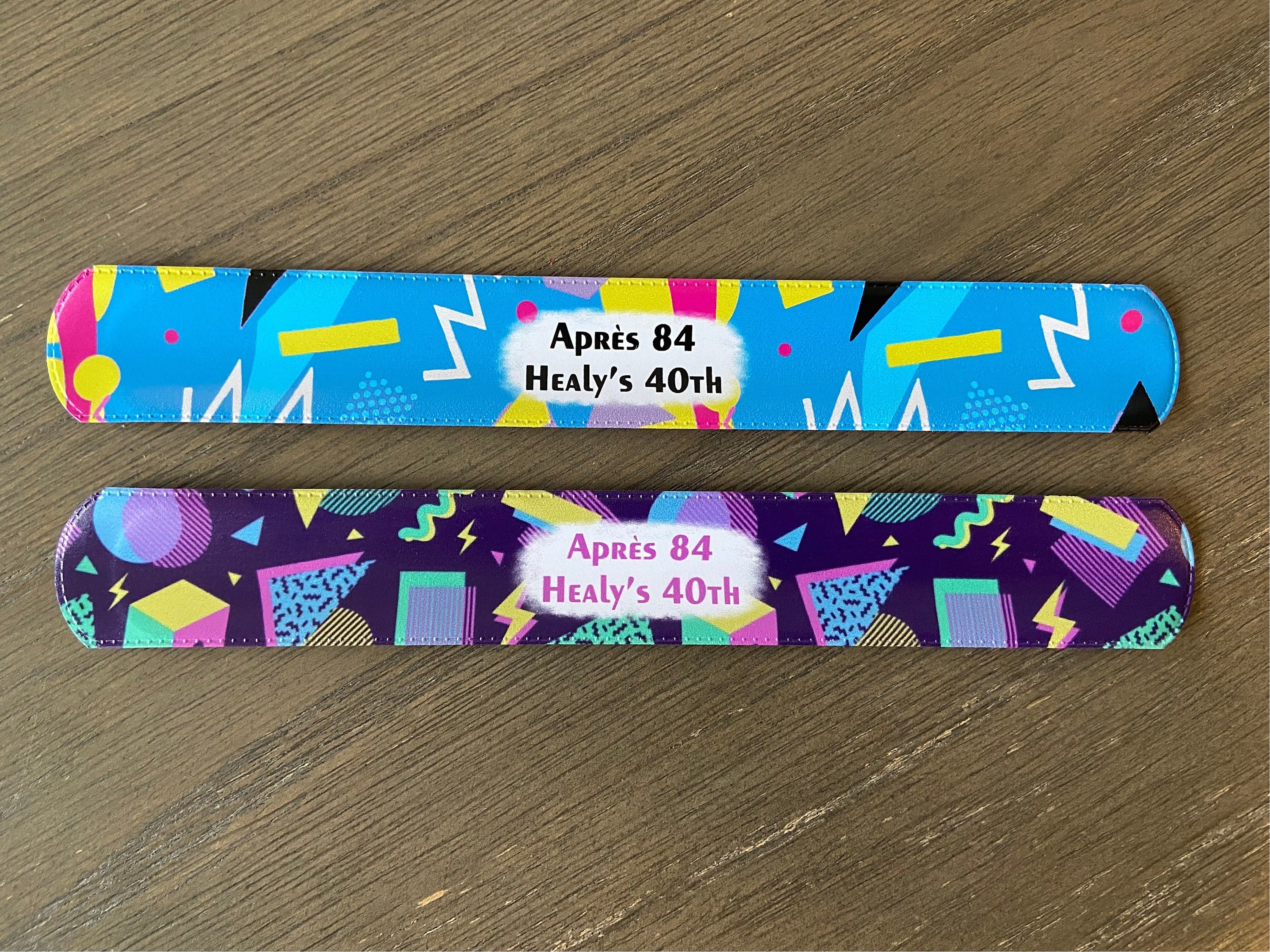 90s Themed Custom Slap Bracelets: Retro Party Favors - Etsy