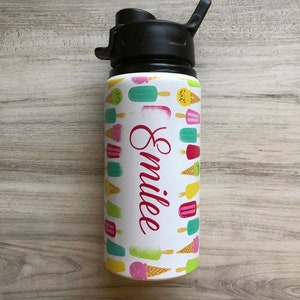 Personalized Summer Kids Water Bottle Water Bottles Personalized Water Bottle with Name Personalized Back to School image 3