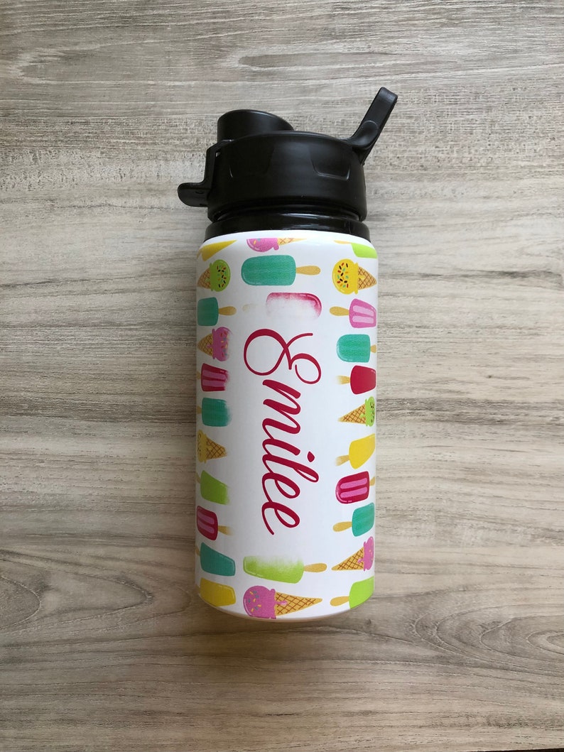 Personalized Summer Kids Water Bottle Water Bottles Personalized Water Bottle with Name Personalized Back to School image 3