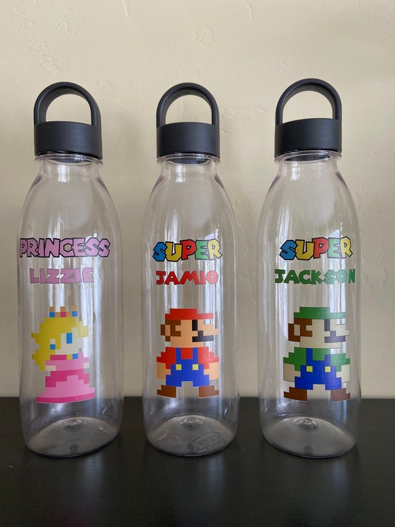 Custom Name Super Mario Kids Water Bottle 