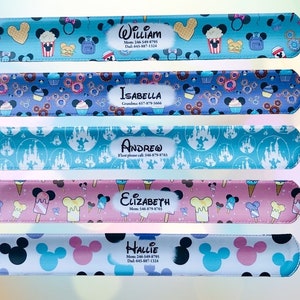 Themed Child ID Bracelet | Emergency Contact Band | Child Name Bracelet
