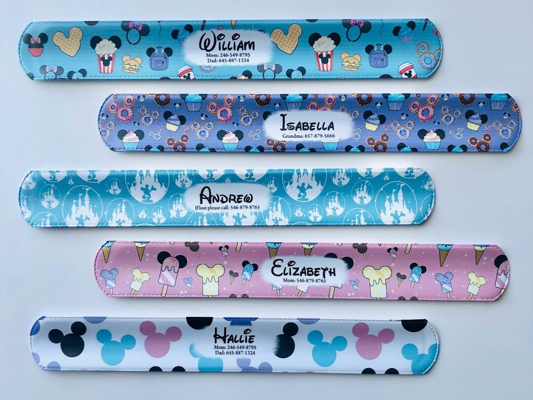 Themed Child ID Bracelet Emergency Contact Band Child Name Bracelet - Etsy
