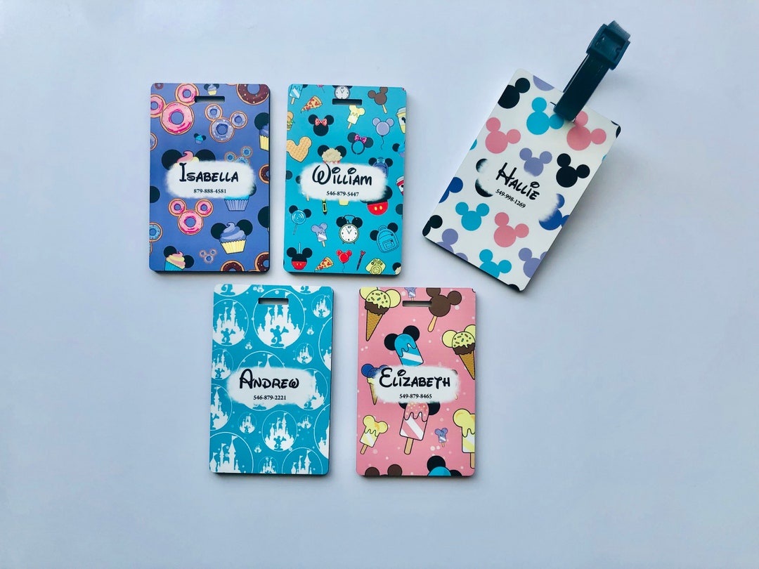 Personalized Disney Inspired Luggage Tags Disney Bag Tags Monogramed