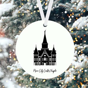 Personalized LDS Temple Christmas Ornaments