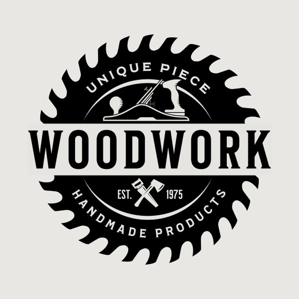 Logo Design - Woodwork and carpentry logo - Custom Logo - Business Logo Design - Lumberman logo - Vintage logo - Emblem logo