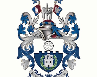 Coat Of Arms | family crest | Heraldry logo| gift for her, him | custom logo design