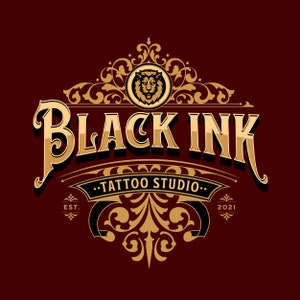 Custom Tattoo Design - Victorian logo- logo Designs, Tattoo artist, Vintage tattoo logo template