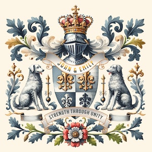 Create a Custom Family Crest Design | Personalized Coat of Arms | Heraldic Emblem | Custom Family Heritage Artwork