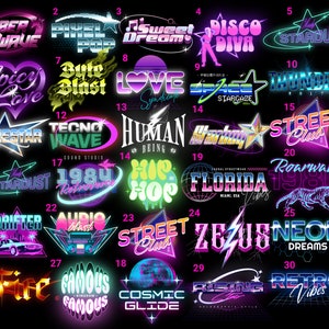 Y2k Chrome , Custom Digital Y2K Logo, Neon logo