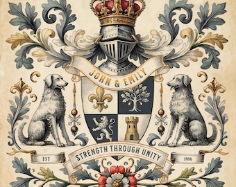 Custom Family Crest Design: Personalized Coat of Arms