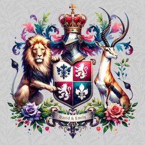 Create a Custom Family Crest Design | Personalized Coat of Arms | Heraldic Emblem | Custom Family Heritage Artwork