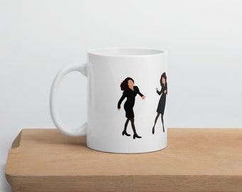 Dancing Elaine Benes White glossy mug