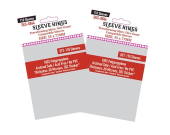Sleeve Kings Card Sleeves - Set for Terraforming Mars: The Dice Game