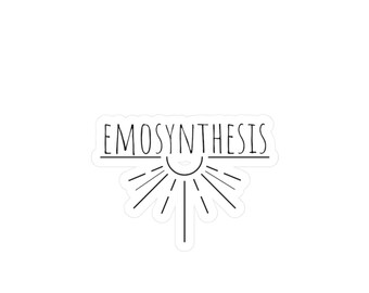 Emosynthesis Sticker, White Stickers, Funny White Stickers, Printed Stickers - Sticker