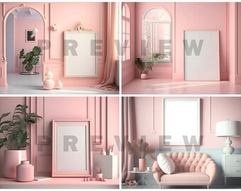 Pink Photo Mock-up Bundle | PSD Smart Objects | PNG | Instant Download | Fast Editing | 16 Unique Images [Pink Series]