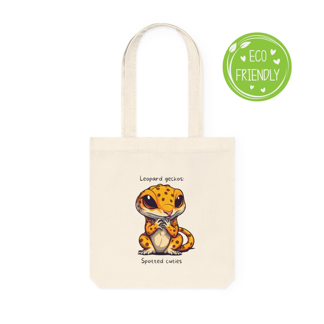 Eco Friendly Leopard Gecko Tote Bag Ecofriendly Product Gifts for Reptile Lovers Lizard Gifts