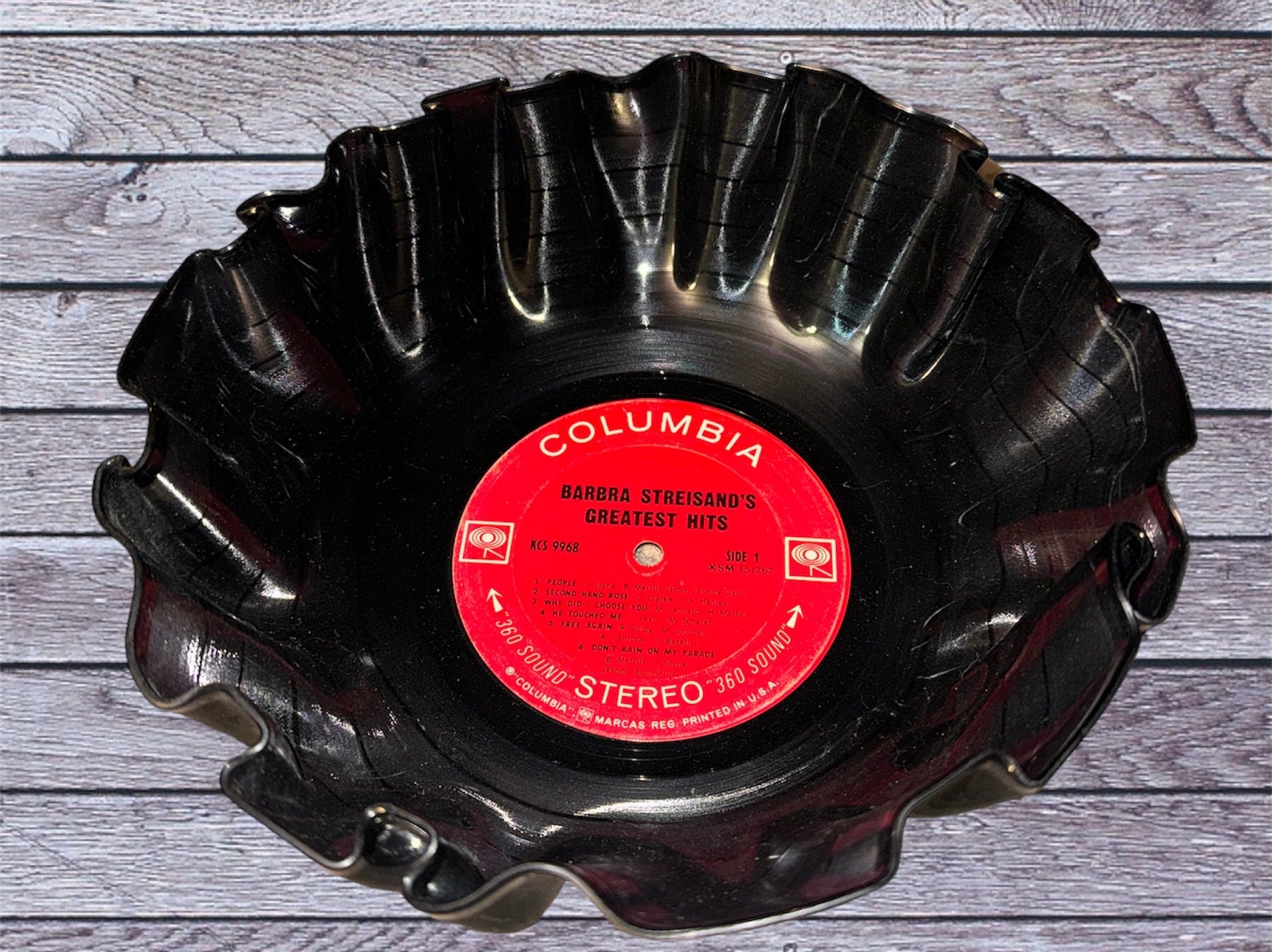 Repurposed Vinyl Record Platters and Bowls Etsy