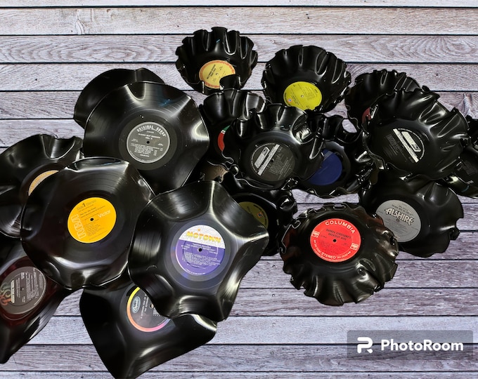 Repurposed Vinyl Record Platters and Bowls
