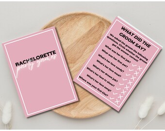 Bachelorette Party Games Digital Template, Bachelorette Weekend,  Printable Itinerary, Instant DIY  #T11S4
