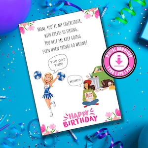 Lustige Geburtstagskarte Gedicht druckbare für Mama Geburtstag druckbare Karte Geburtstagsgeschenk für Mama Geburtstagskarte für Mama Lustige Geburtstagsgeschenk Download