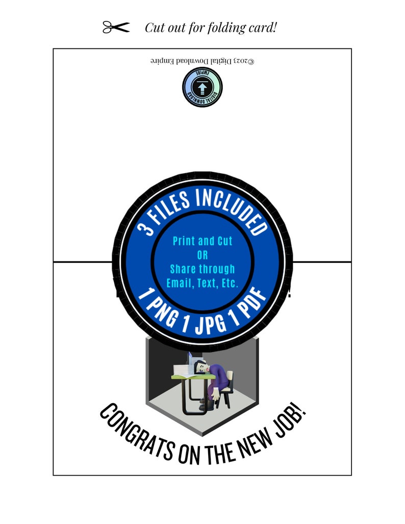 Funny New Job Card Printable Funny New Job Gift for Him Funny - Etsy