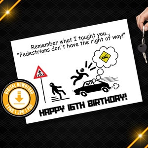 Lustige 16. Geburtstag Karte druckbare Lustige Geburtstagsgeschenk für Sie Lustige 16. Geburtstag Karte Download Lustige 16. Geburtstag Geschenke für Sie/Sie