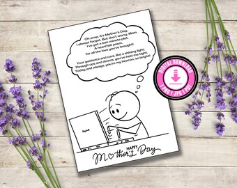 Funny Mother's Day Card Printable Mothers Day Card Gift Printable Last Minute Gift Funny Mothers Day Gifts Funny Digital Download For Mom