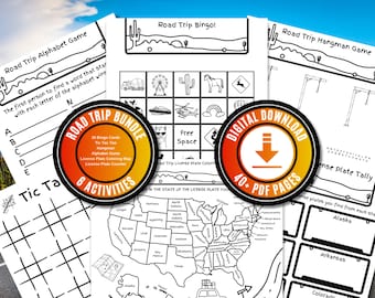 Road Trip Game Bundle: Kids Car Activities (Digital Download)