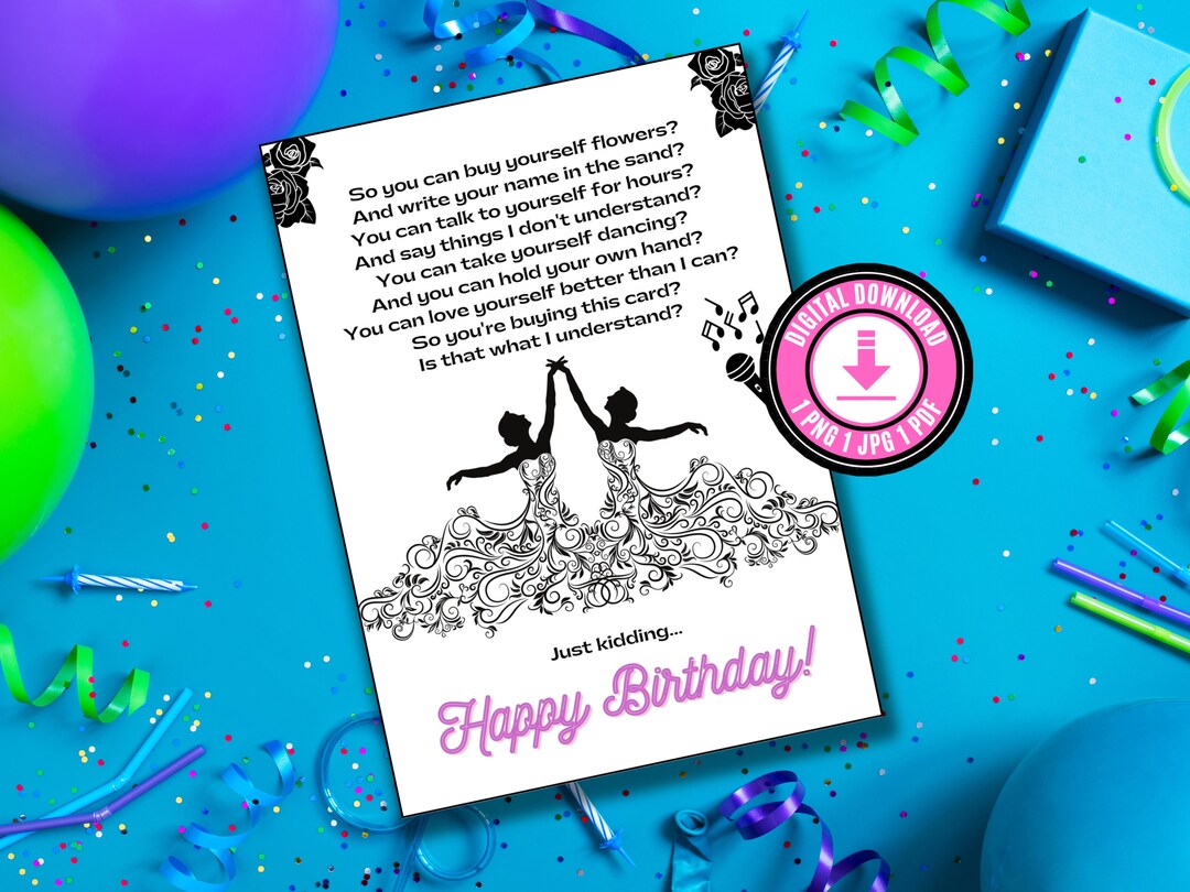 Funny Miley Cyrus Parody Birthday Card Funny Printable Birthday Card ...