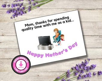 Tarjeta divertida del Día de la Madre Tarjeta imprimible Tarjeta divertida Descarga digital Tarjeta del Día de las Madres Regalo divertido del Día de las Madres de los niños para mamá Descarga de tarjetas divertidas