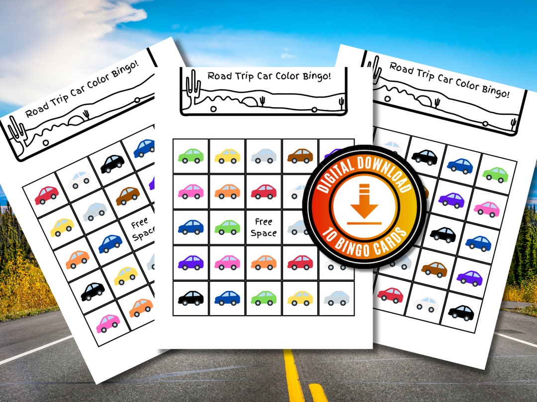 Car Color Bingo: Fun Road Trip Activity for Kids (digital Download) - Etsy