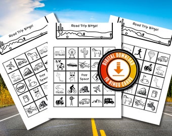 Road Trip Bingo: Fun Car Ride Activity (Digital Download)