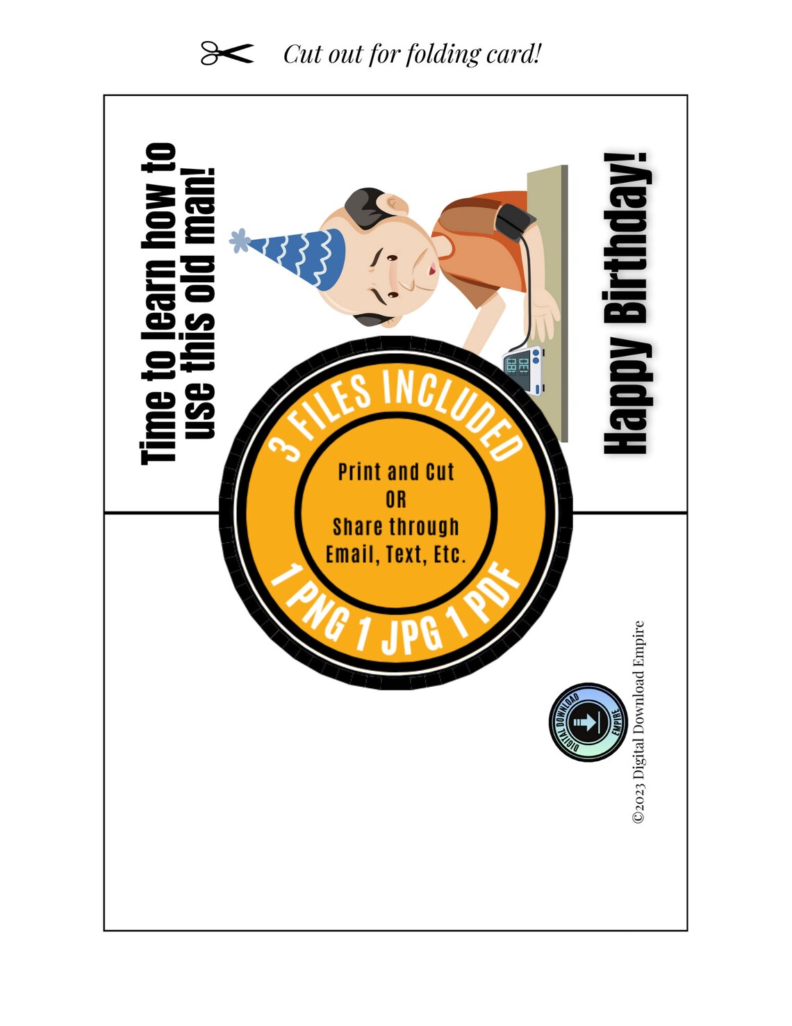 Funny Birthday Card Printable for Him Funny Birthday Gift for Him Funny