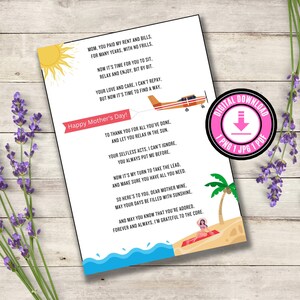 Muttertagskarte Gedicht von Herzen für Muttertag Gedicht druckbare Muttertagskarte Geschenk für Mama Gedicht digitaler Download Gedicht für Mama
